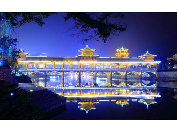 梧州蒙山永安王城景區夜景